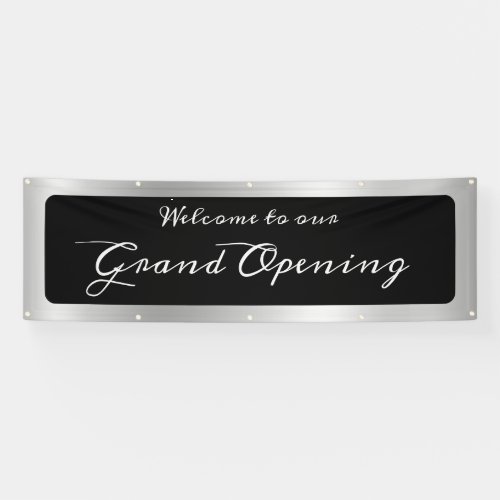 Light Silver Grey Gradient Grand Opening Banner