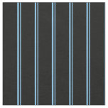 [ Thumbnail: Light Sky Blue and Black Colored Lines Fabric ]