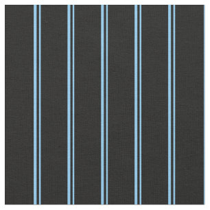 Light Sky Blue and Black Colored Lines Fabric