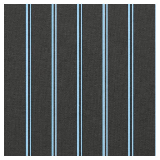 Light Sky Blue and Black Colored Lines Fabric