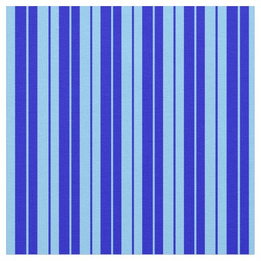 Light Sky Blue and Blue Pattern of Stripes Fabric