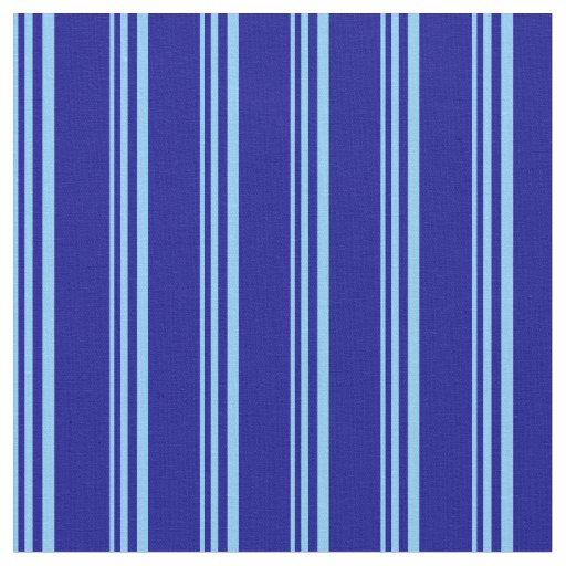 Light Sky Blue and Dark Blue Striped Pattern Fabric