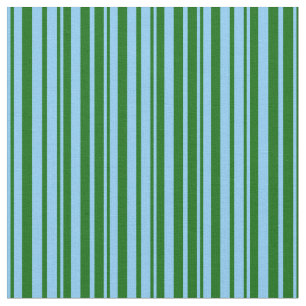 Light Sky Blue and Dark Green Colored Pattern Fabric