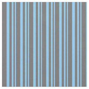 Light Sky Blue and Dim Gray Striped Pattern Fabric