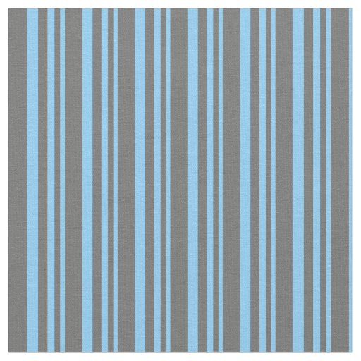 Light Sky Blue and Dim Gray Striped Pattern Fabric