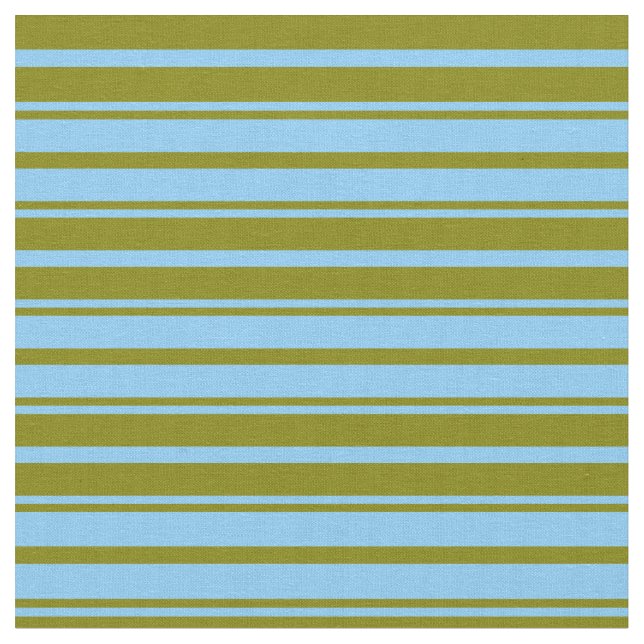 Light Sky Blue and Green Lined/Striped Pattern Fabric (Close Up)