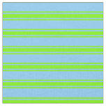 [ Thumbnail: Light Sky Blue and Green Lines/Stripes Pattern Fabric ]