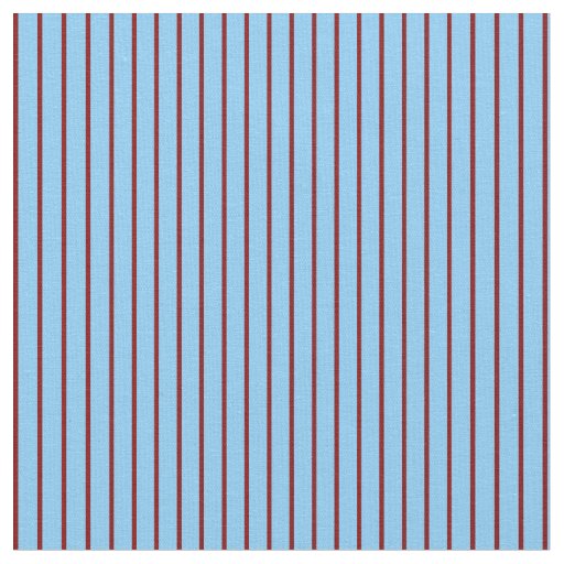 Light Sky Blue and Maroon Lined Pattern Fabric