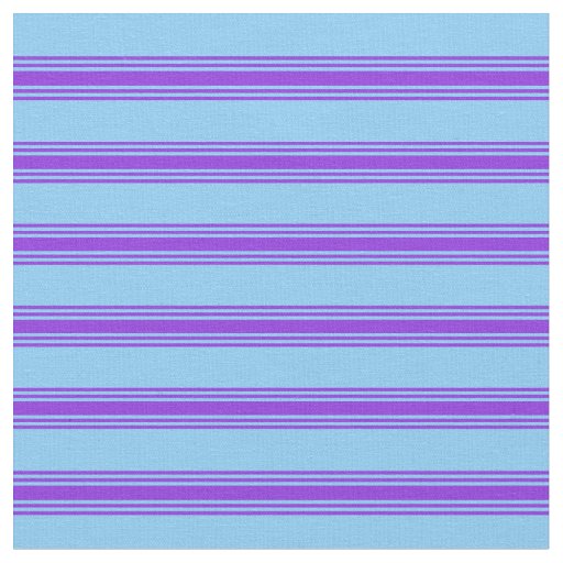 Light Sky Blue and Purple Pattern Fabric