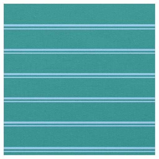 Light Sky Blue and Teal Striped Pattern Fabric