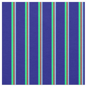 Light Sky Blue, Brown, Green, and Blue Colored Fabric