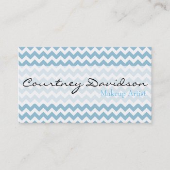 Light Sky Blue Chevron Business Cards by Mintleafstudio at Zazzle