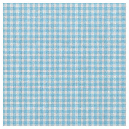 Light Sky Blue Gingham Check Pattern   Fabric
