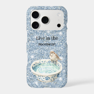 Light Sky Blue Glitter Birthday iPhone 17 Pro Case