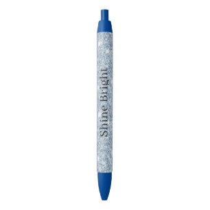 Light Sky Blue Glitter Birthday Pen