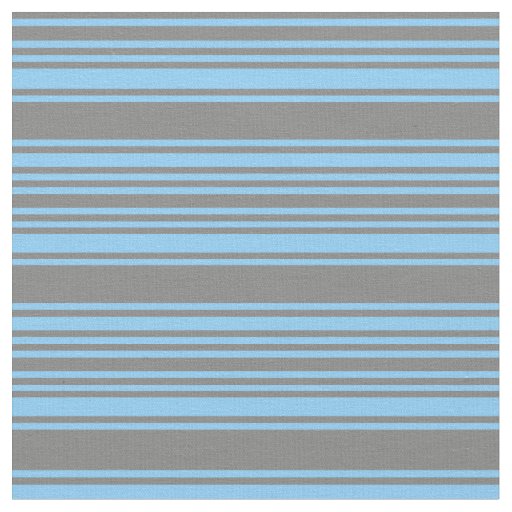 Light Sky Blue & Gray Lines Fabric