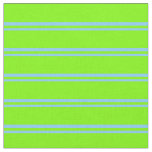 [ Thumbnail: Light Sky Blue & Green Colored Lines Pattern Fabric ]