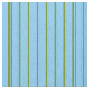 Light Sky Blue & Green Colored Pattern Fabric