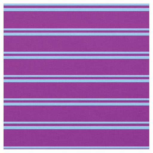 Light Sky Blue & Purple Colored Pattern Fabric