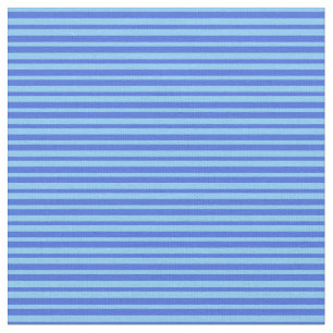 Light Sky Blue & Royal Blue Colored Lined Pattern Fabric