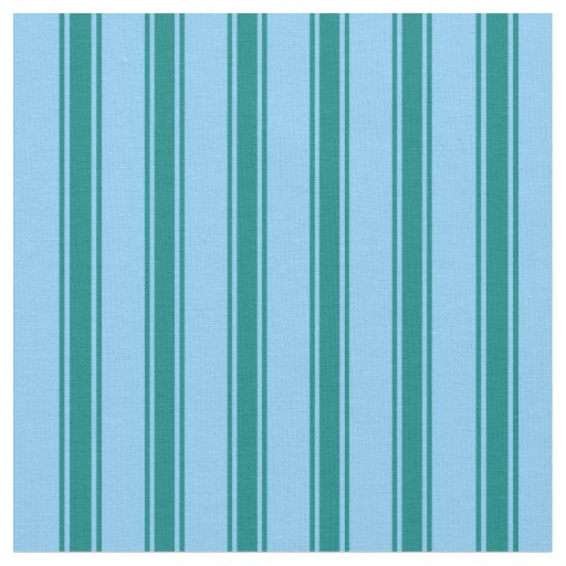 Light Sky Blue & Teal Pattern Fabric