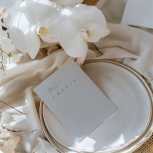 Light Slate Blue Flat Blank Table Guest Place Card