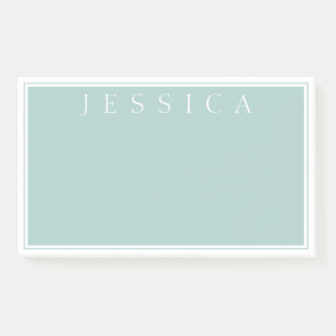Light Slate Blue Grey Your Name Post-it Notes
