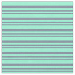 [ Thumbnail: Light Slate Gray and Aquamarine Pattern Fabric ]