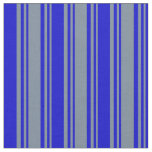[ Thumbnail: Light Slate Gray and Blue Stripes Pattern Fabric ]