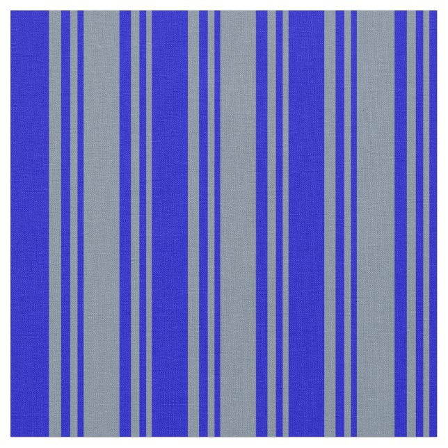 Light Slate Gray and Blue Stripes Pattern Fabric (Close Up)