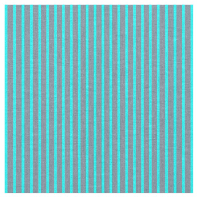 Light Slate Gray and Cyan Striped/Lined Pattern Fabric (Close Up)