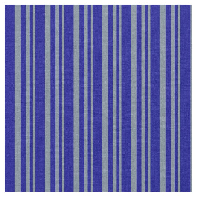 Light Slate Gray and Dark Blue Stripes Pattern Fabric (Close Up)