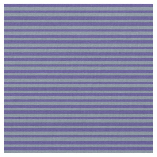 Light Slate Gray and Dark Slate Blue Stripes Fabric