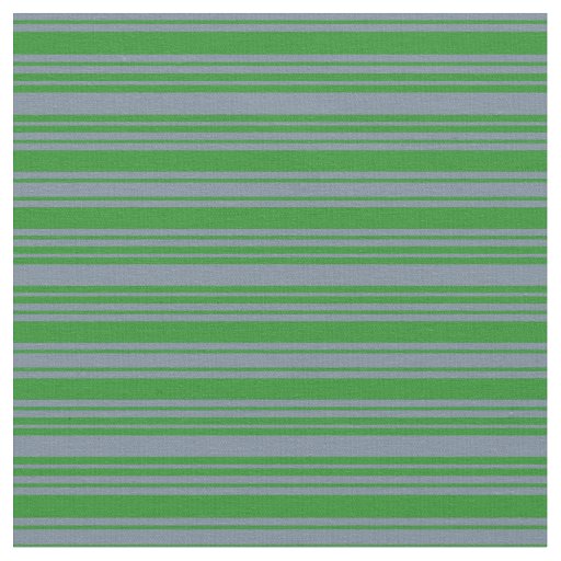 Light Slate Gray and Forest Green Lines Fabric