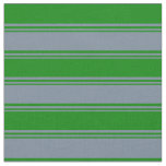 [ Thumbnail: Light Slate Gray and Green Colored Pattern Fabric ]