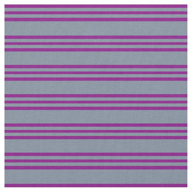 Light Slate Gray and Purple Lines/Stripes Pattern Fabric (Close Up)