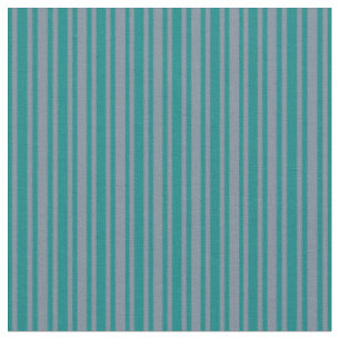 Light Slate Gray and Teal Stripes Pattern Fabric