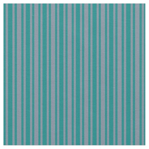 Light Slate Gray and Teal Stripes Pattern Fabric