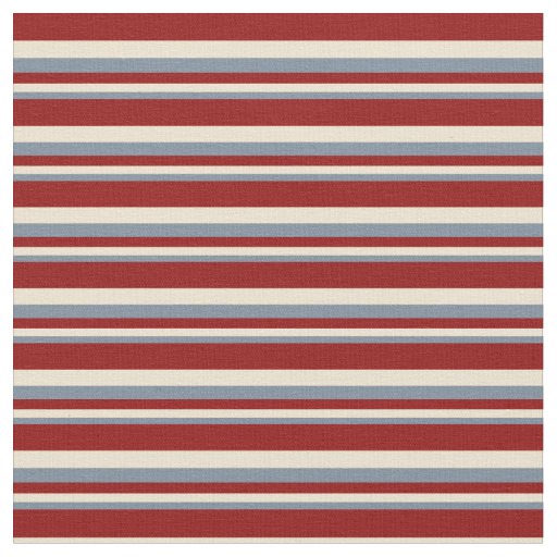 Light Slate Gray, Beige, and Dark Red Lines Fabric