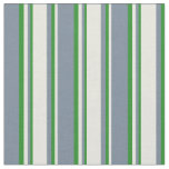 [ Thumbnail: Light Slate Gray, Beige, and Forest Green Colored Fabric ]