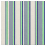 [ Thumbnail: Light Slate Gray, Bisque, Midnight Blue & Green Fabric ]