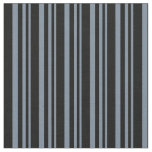 [ Thumbnail: Light Slate Gray & Black Striped/Lined Pattern Fabric ]