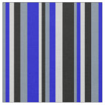[ Thumbnail: Light Slate Gray, Blue, Light Grey & Black Lines Fabric ]