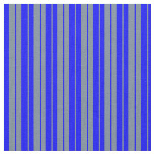 Light Slate Gray & Blue Lines/Stripes Pattern Fabric