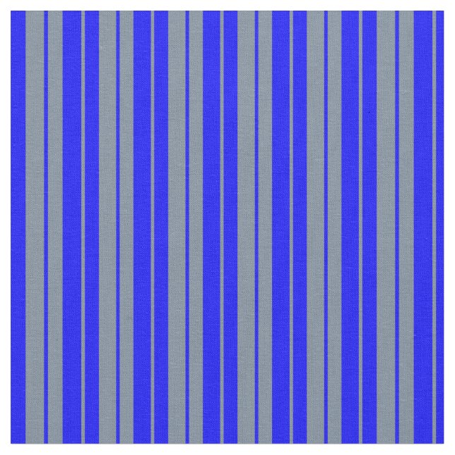 Light Slate Gray & Blue Lines/Stripes Pattern Fabric (Close Up)