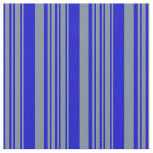 Light Slate Gray & Blue Stripes/Lines Pattern Fabric