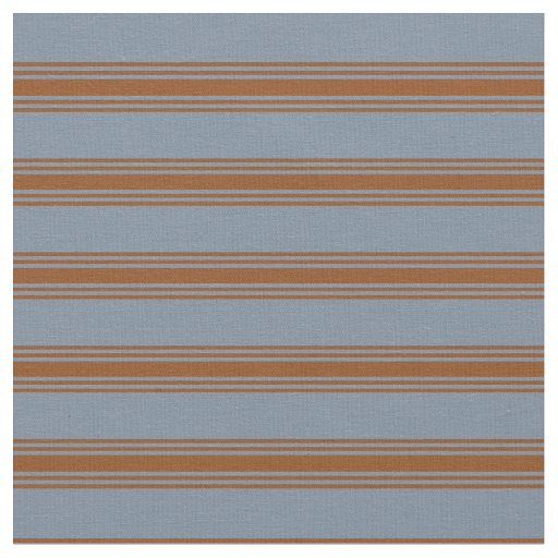 Light Slate Gray & Brown Stripes/Lines Pattern Fabric