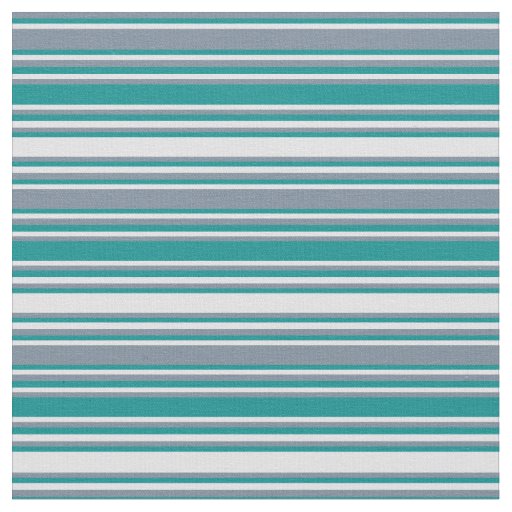 Light Slate Gray, Dark Cyan & Lavender Stripes Fabric