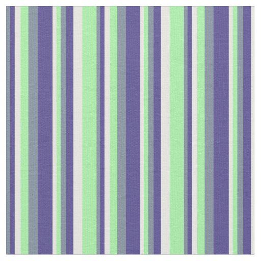 Light Slate Gray, Dark Slate Blue, White & Green Fabric