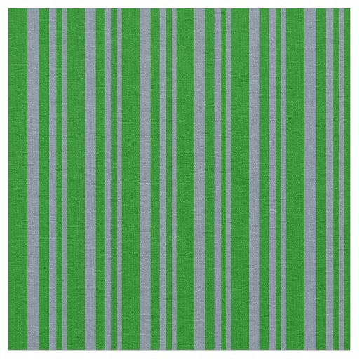 Light Slate Gray & Green Lines Pattern Fabric